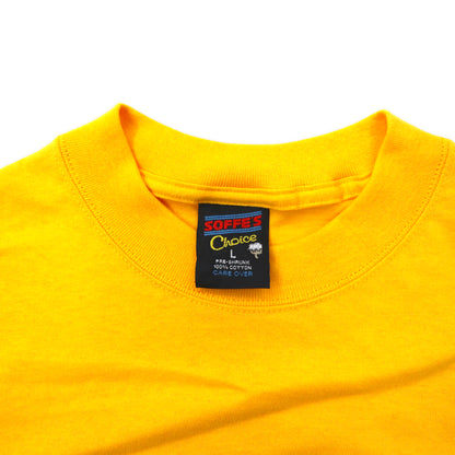 SOFFE'S USA製 90年代 キャラクタープリントTシャツ L イエロー コットン TIME-WARNER ENTERTAINMENT シルベスターキャット LOONEY TUNES ビッグサイズ