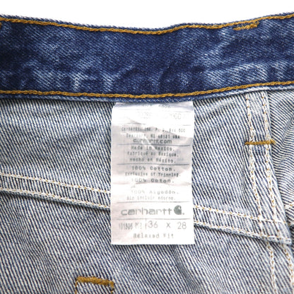 carhartt リラックスフィット Relaxed Fit デニムパンツ L インディゴ ブルー 101505 メキシコ製