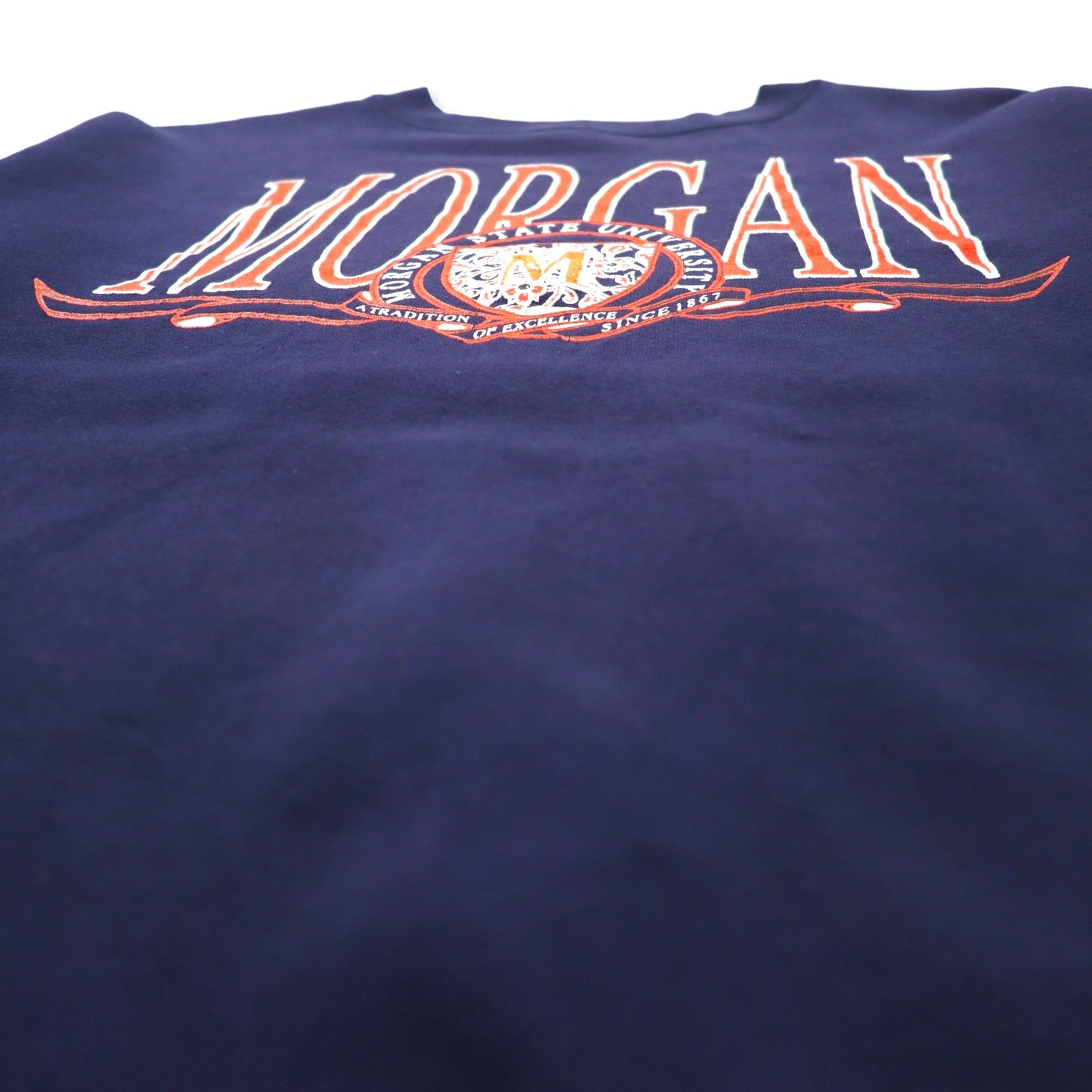 JAN SPORT USA製 90年代 カレッジ プリント スウェット L ネイビー コットン MORGAN STATE UNIVERSITY