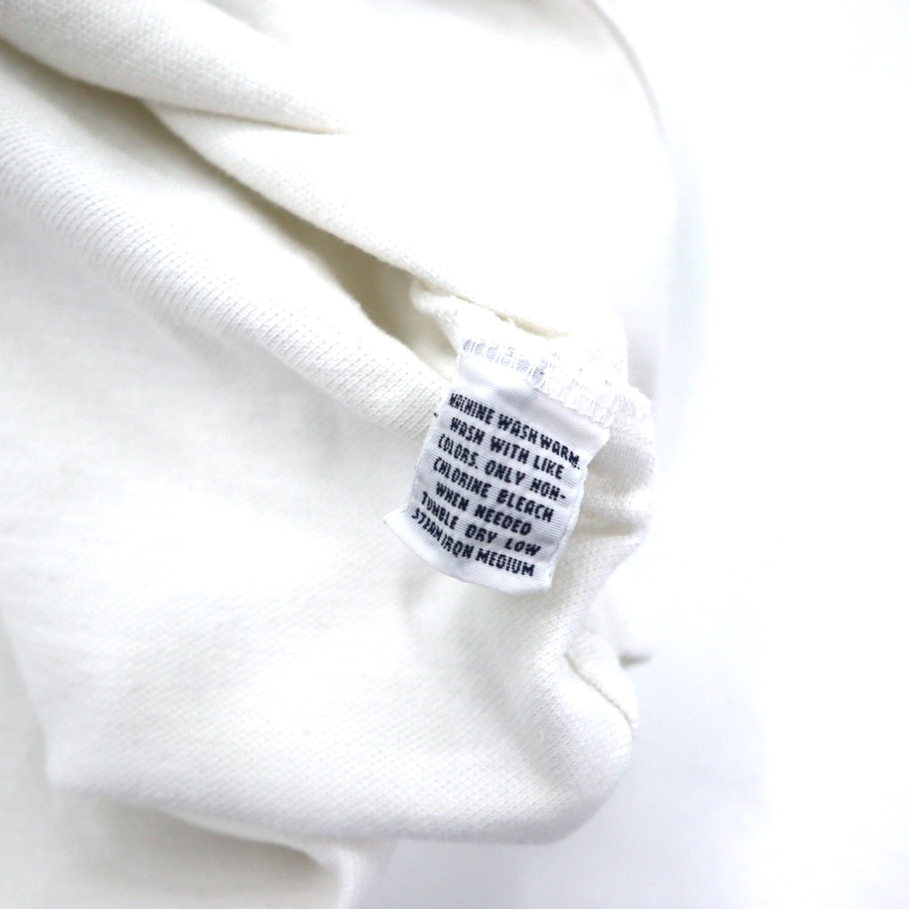 Polo by Ralph Lauren 90s Polo Shirt, XL, White, Cotton, Pique, Pony Embroidery, Made in Peru