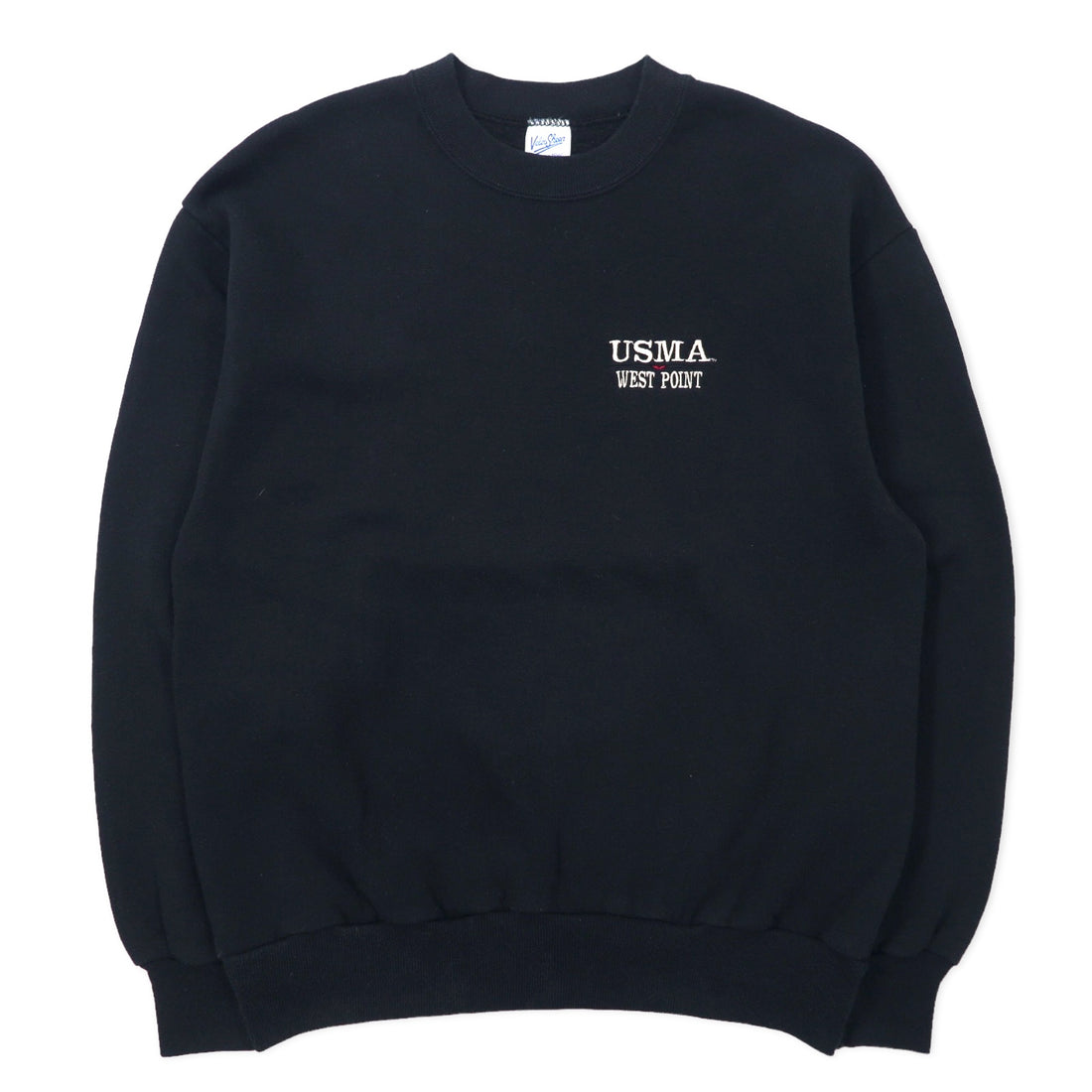 日本然リトテ-古着オンライン-Velva Sheen USA製 90年代 USMA スウェット M ブラック コットン-Velva Sheen USA Made 90's USMA Sweatshirt M Black Cotton