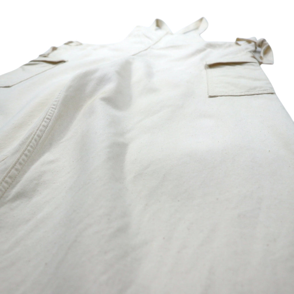 Unused Overalls M Natural White Cotton Made in Japan UW0909