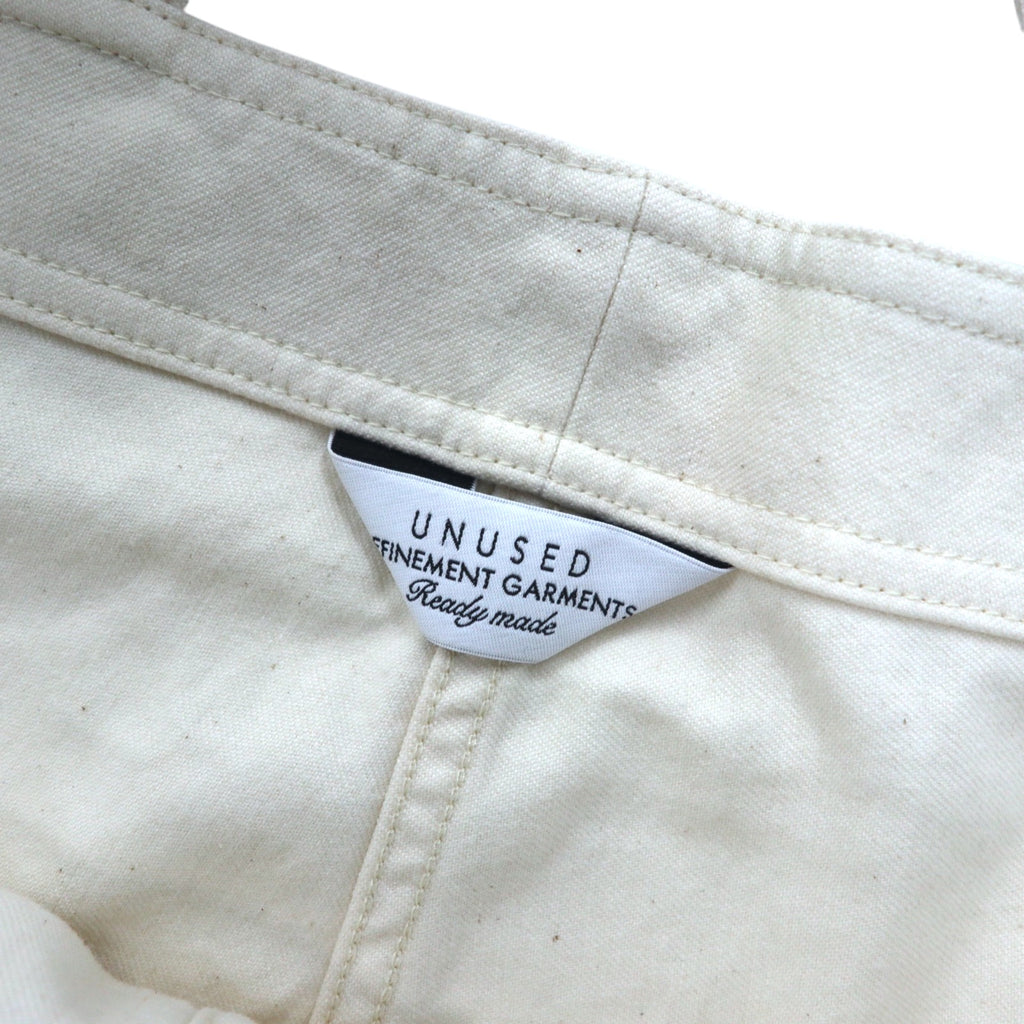 Unused Overalls M Natural White Cotton Made in Japan UW0909