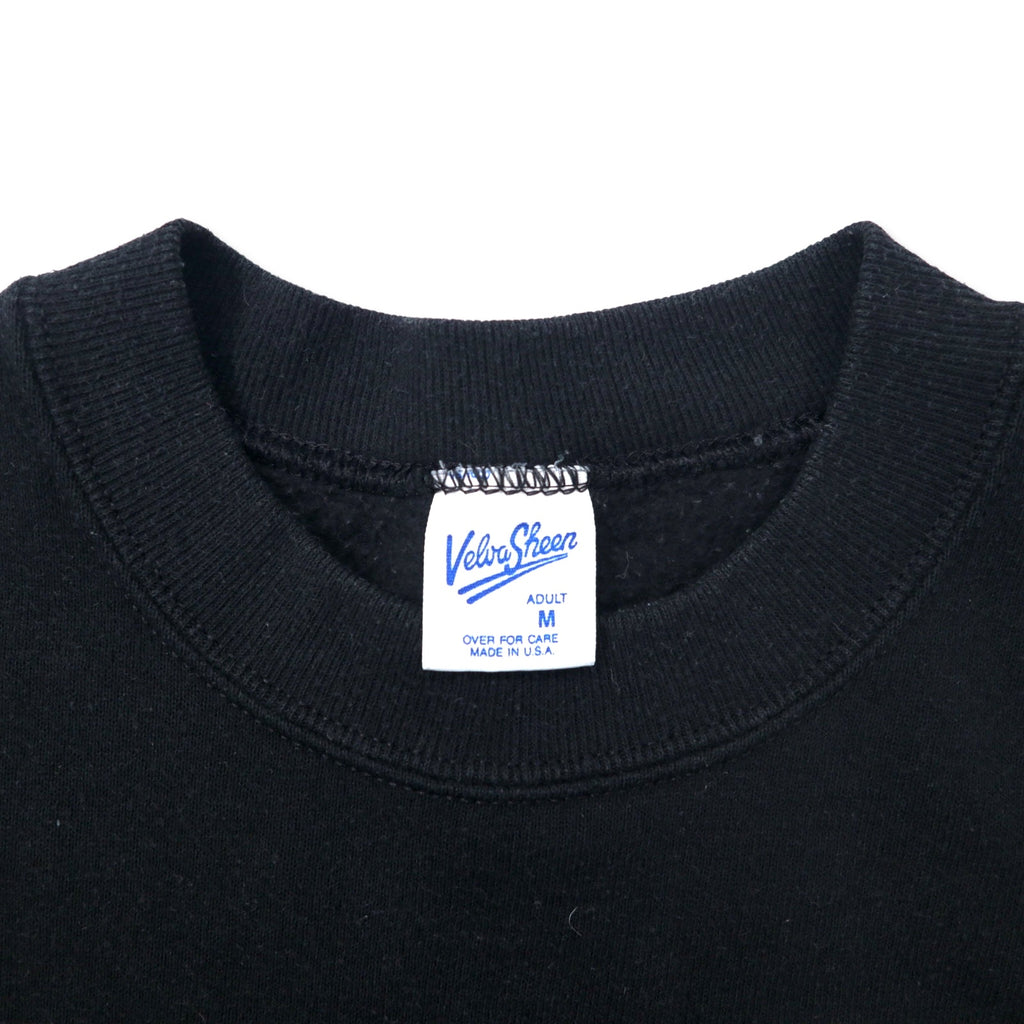 Velva Sheen USA Made 90s USMA Sweatshirt M Black Cotton