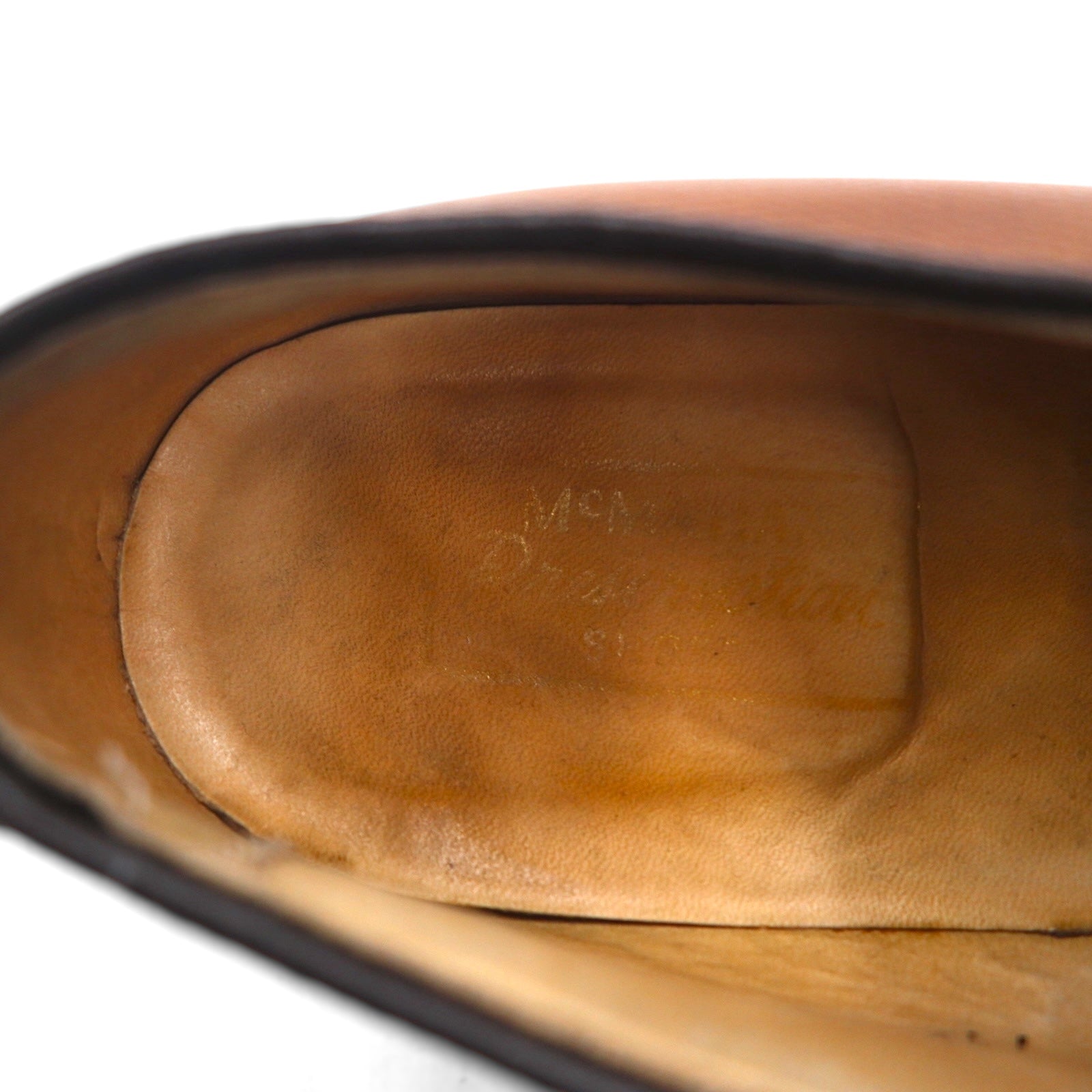 McMAHAN SHOES Plain Toe Dress Shoes, Size 27cm, Brown Leather, Vibram Sole