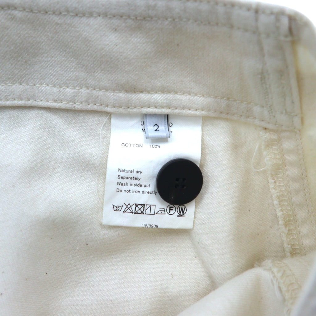 Unused Overalls M Natural White Cotton Made in Japan UW0909