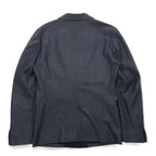 TOMORROWLAND Double Breasted Tailored Jacket Peak Lapel Blazer S Grey EXTRA EGYPTIAN COTTON