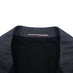 TOMORROWLAND Double Breasted Tailored Jacket Peak Lapel Blazer S Grey EXTRA EGYPTIAN COTTON