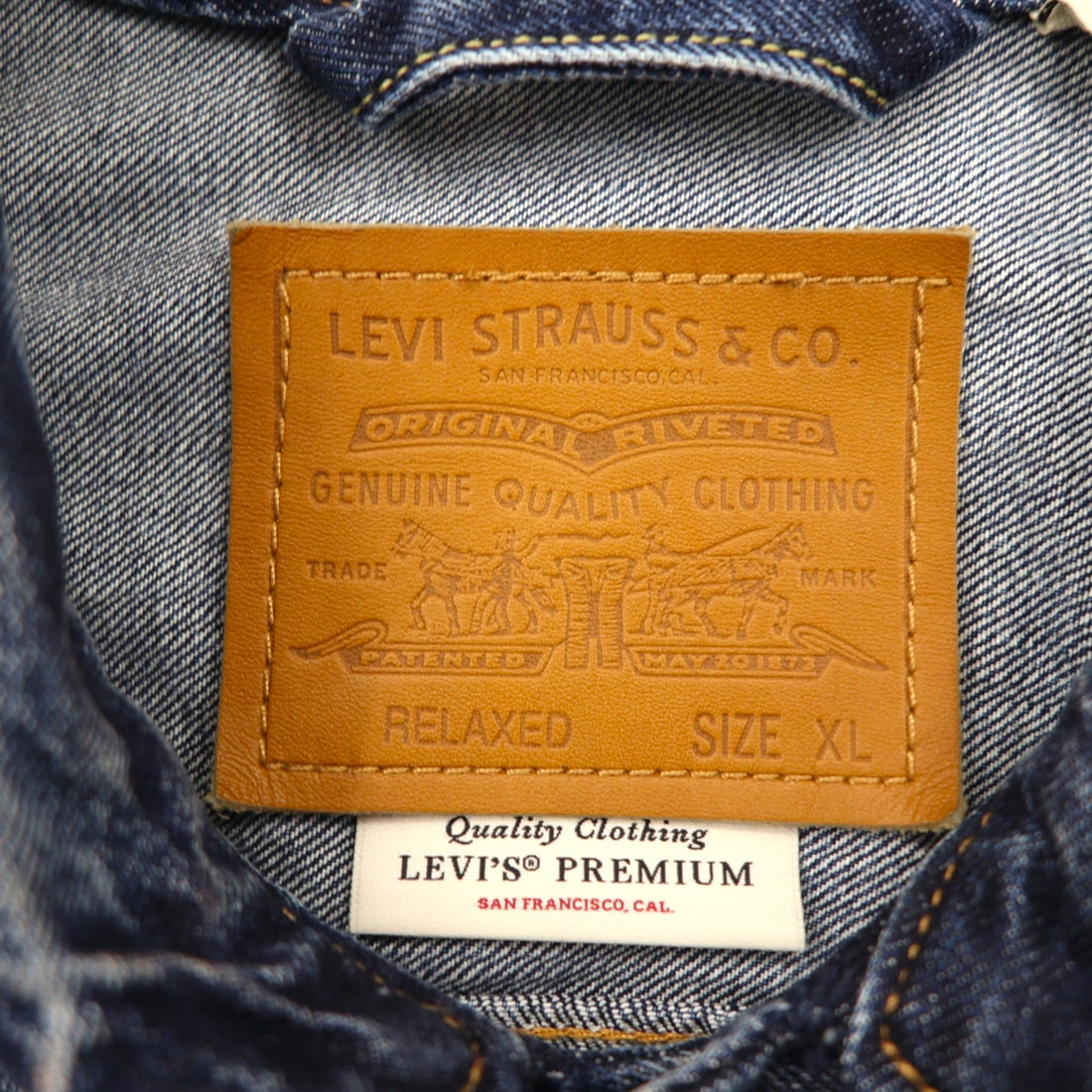 Levi's PREMIUM ビッグE 2ndタイプ デニム トラッカージャケット Gジャン XL インディゴ A7632-0013