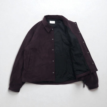 stein Fake Suede Leather Coach Jacket, Oversized M, Brown, ST-019, Made in Japan