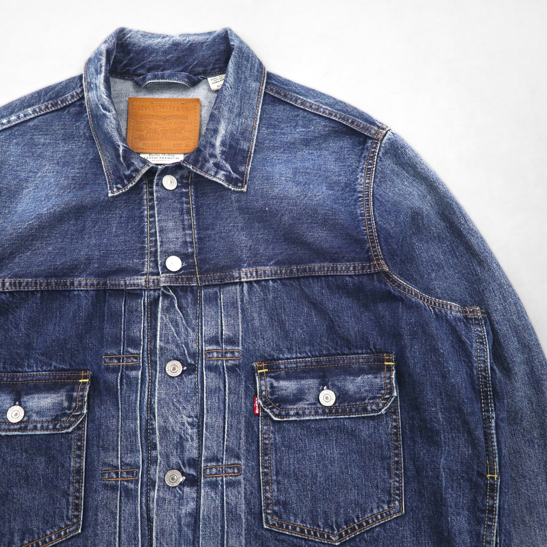 Levi's PREMIUM ビッグE 2ndタイプ デニム トラッカージャケット Gジャン XL インディゴ A7632-0013