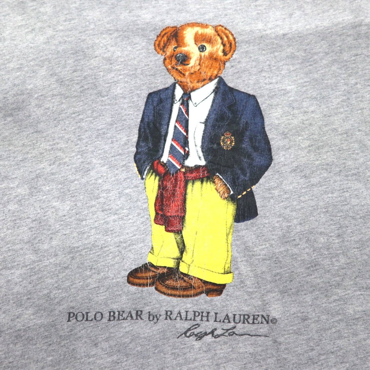 POLO RALPH LAUREN Polo Bear T-shirt, Medium, Gray, Cotton