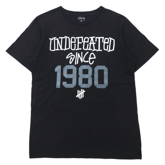 日本然リトテ-古着オンライン-STUSSY × UNDEFEATED プリントTシャツ M ブラック コットン ナンバリング 両面プリント-Stussy × UNDEFEATED Print T-Shirt M Black Cotton Named Ring Double -sided print