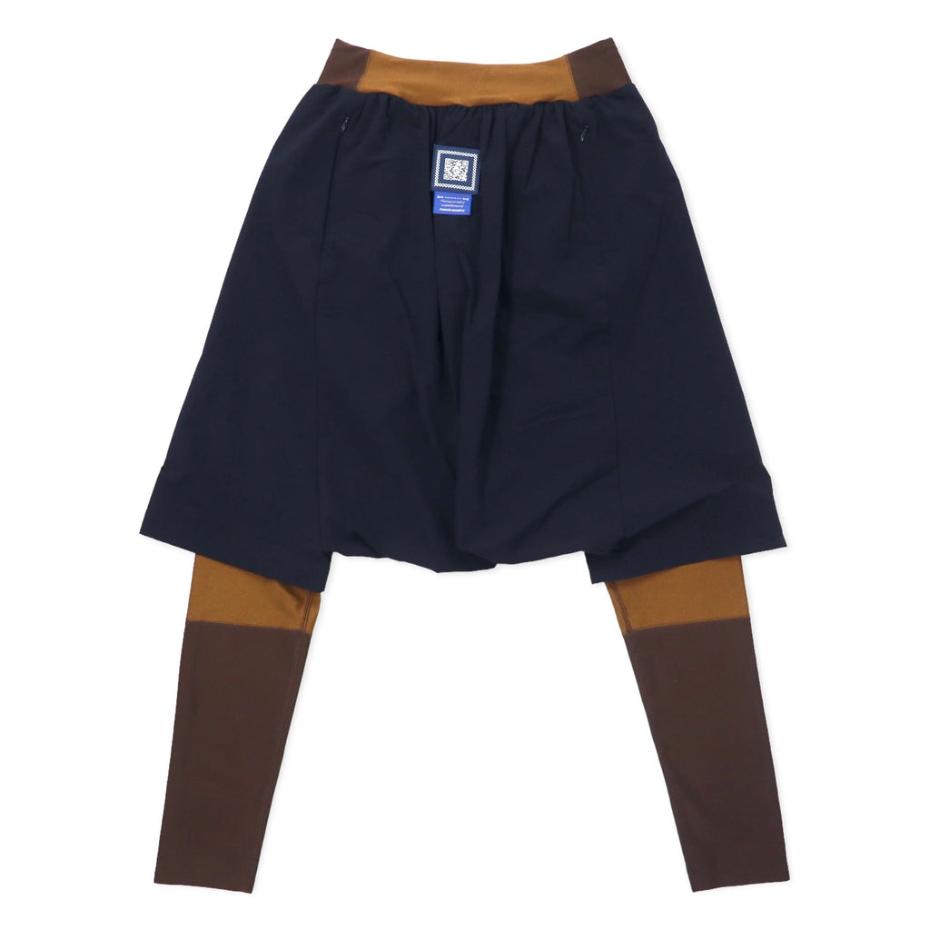 FUMITO GANRYU Docking Layered Sarouel Pants 2 Navy Nylon FU8-PA-03 Made in Japan