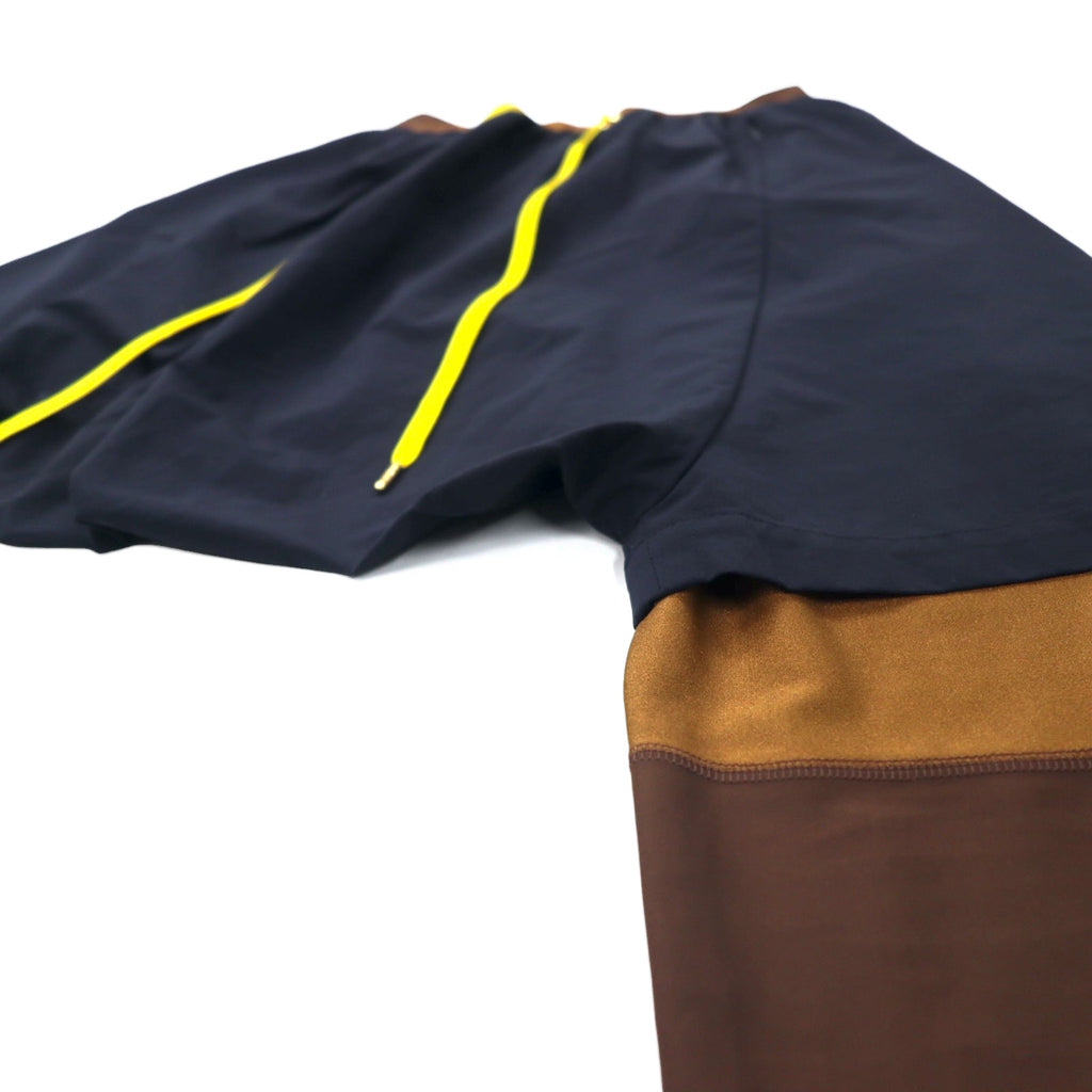 FUMITO GANRYU Docking Layered Sarouel Pants 2 Navy Nylon FU8-PA-03 Made in Japan