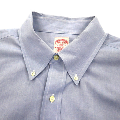 Brooks Brothers 346 ボタンダウンシャツ XL ブルー コットン REGULAR FIT NON-IRON