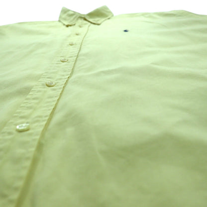 Ralph Lauren 90s BLAKE Short Sleeve Oxford Button-Down Shirt, Size XL, Yellow Cotton with Small Pony Embroidery