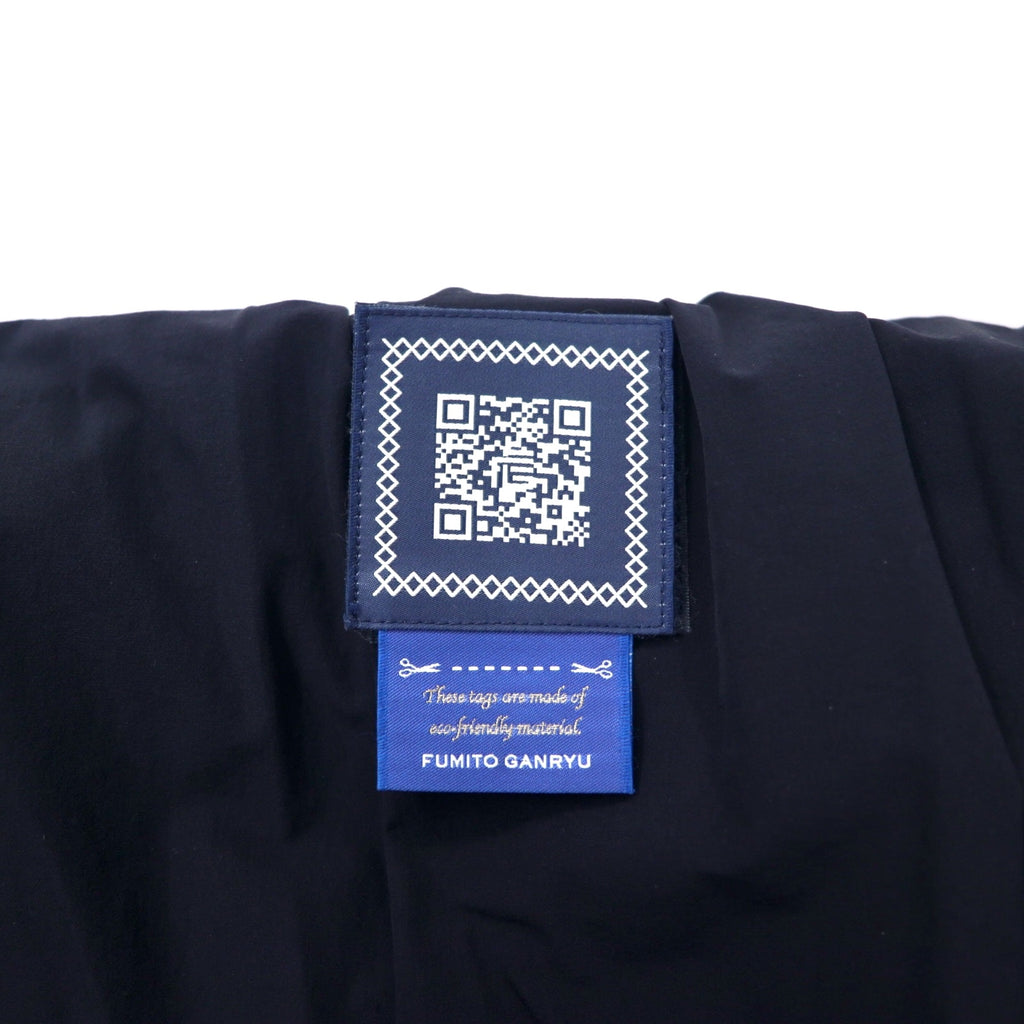 FUMITO GANRYU Docking Layered Sarouel Pants 2 Navy Nylon FU8-PA-03 Made in Japan