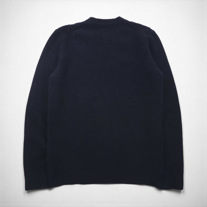 Barbour フィッシャーマン アラン ニット セーター M ネイビー ウール CLASSIC TARTAN MKN1059NY94