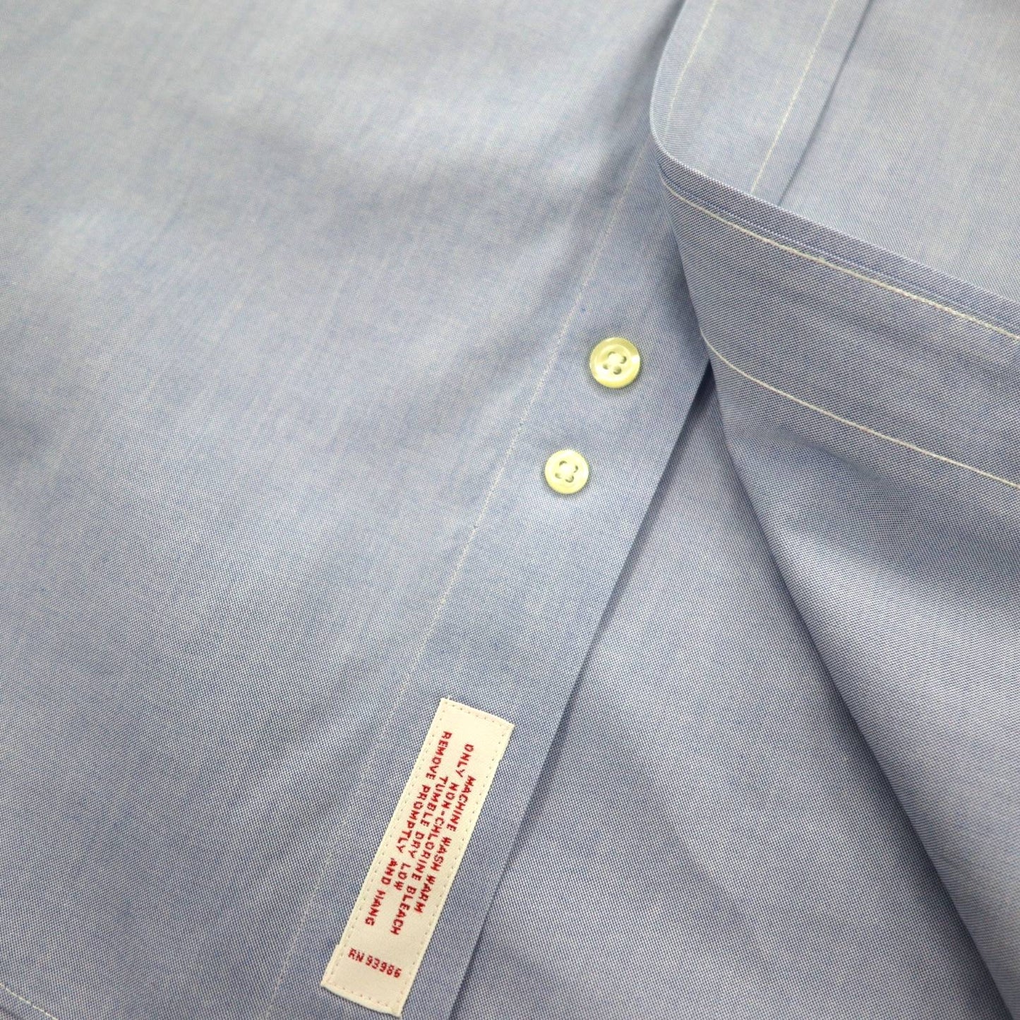 Brooks Brothers 346 ボタンダウンシャツ XL ブルー コットン REGULAR FIT NON-IRON