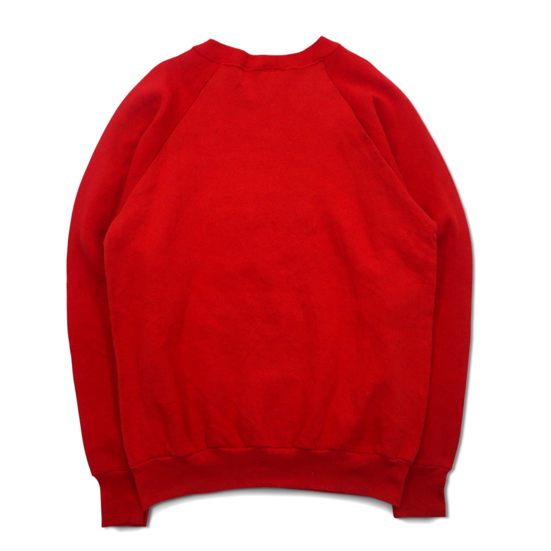 FRUIT OF THE LOOM 80s USA made printed sweatshirt L Red cotton brushed lining