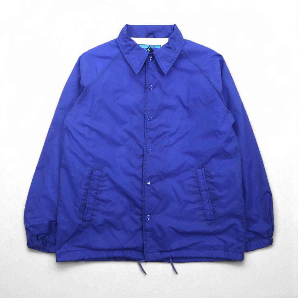 90s Vintage Sport Jacket, 90s Coach Jacket, Size Small, Blue Nylon, Black Canyon