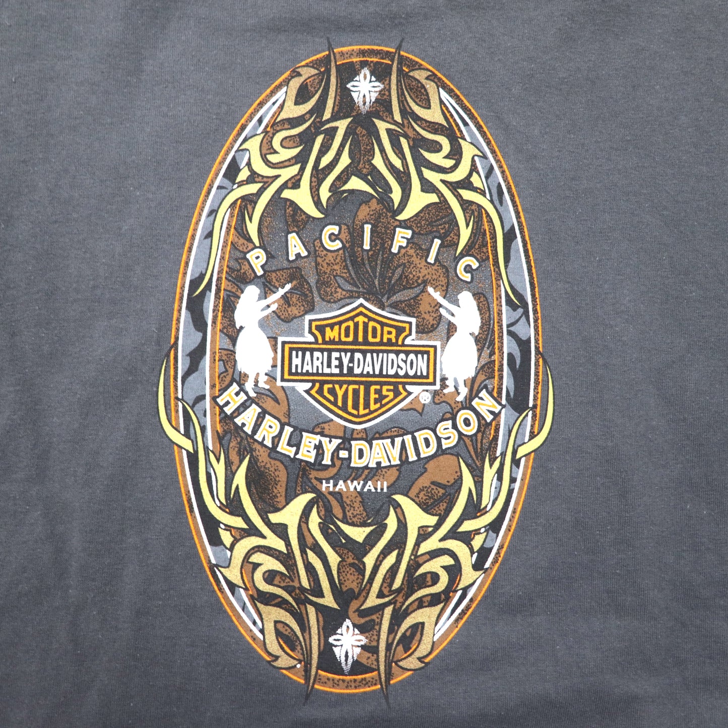 HARLEY DAVIDSON プリントTシャツ L グレー コットン HAWAII メキシコ製