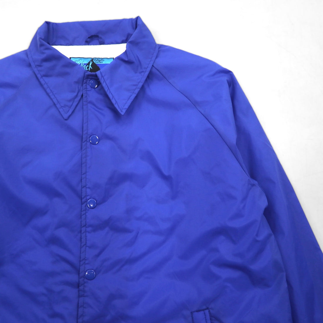 90s Vintage Sport Jacket, 90s Coach Jacket, Size Small, Blue Nylon, Black Canyon
