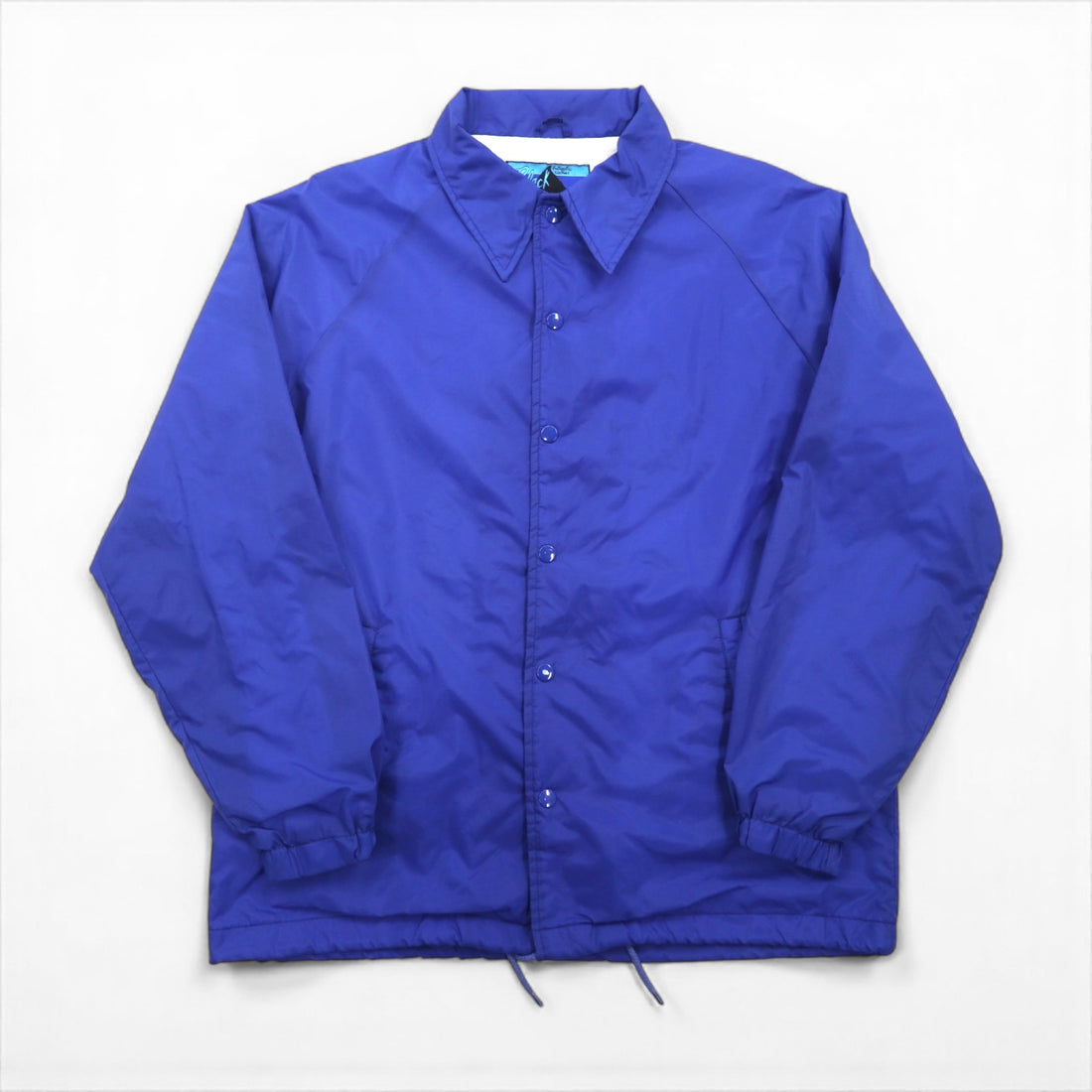 90s Vintage Sport Jacket, 90s Coach Jacket, Size Small, Blue Nylon, Black Canyon