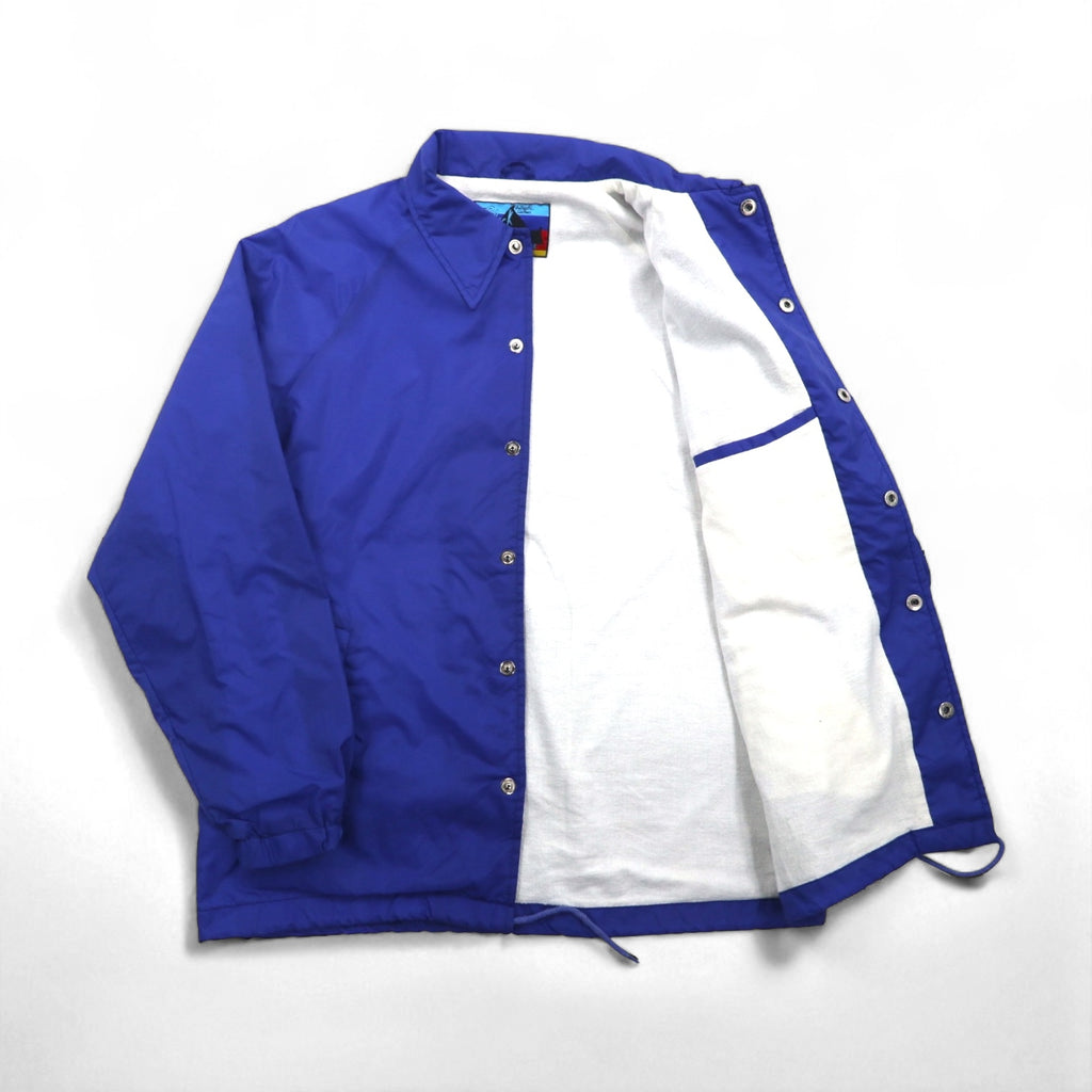 90s Vintage Sport Jacket, 90s Coach Jacket, Size Small, Blue Nylon, Black Canyon