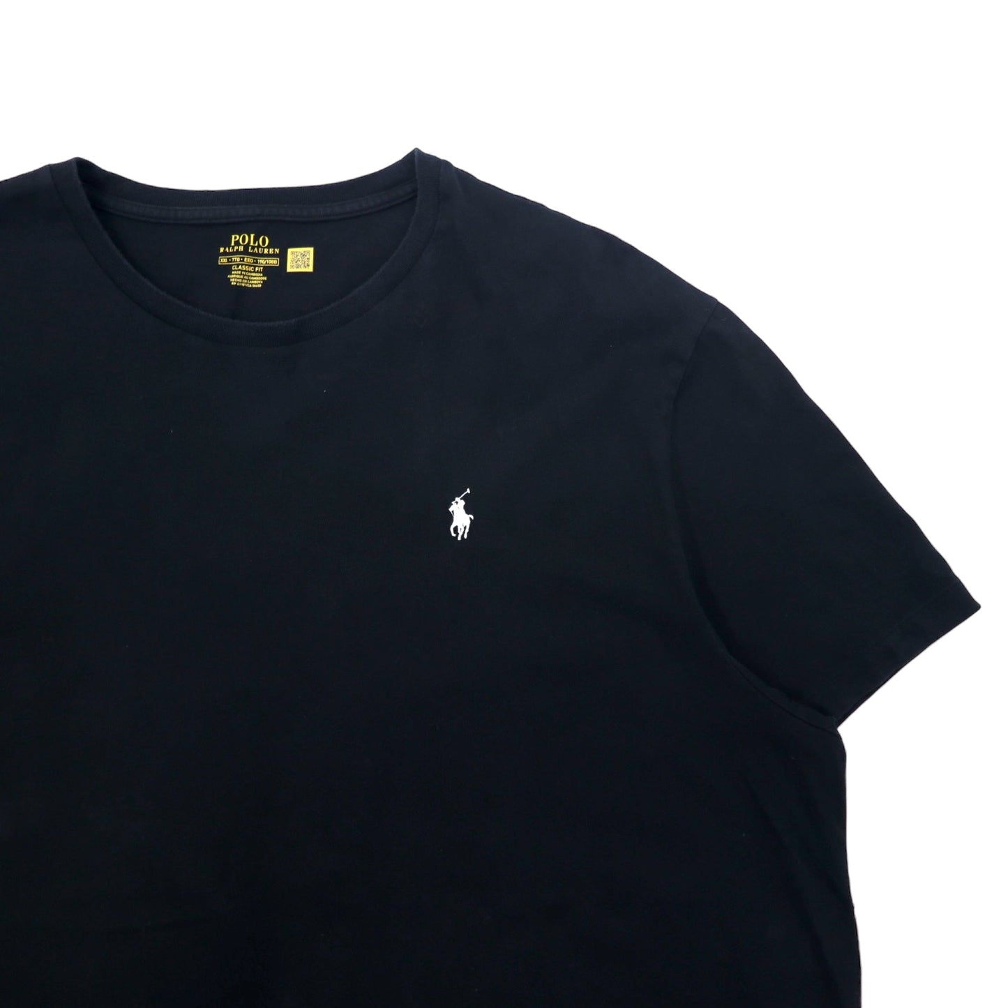 POLO RALPH LAUREN ロゴプリント Tシャツ XXL ブラック コットン CLASSIC FIT スモールポニー 刺繍 ビッグサイズ