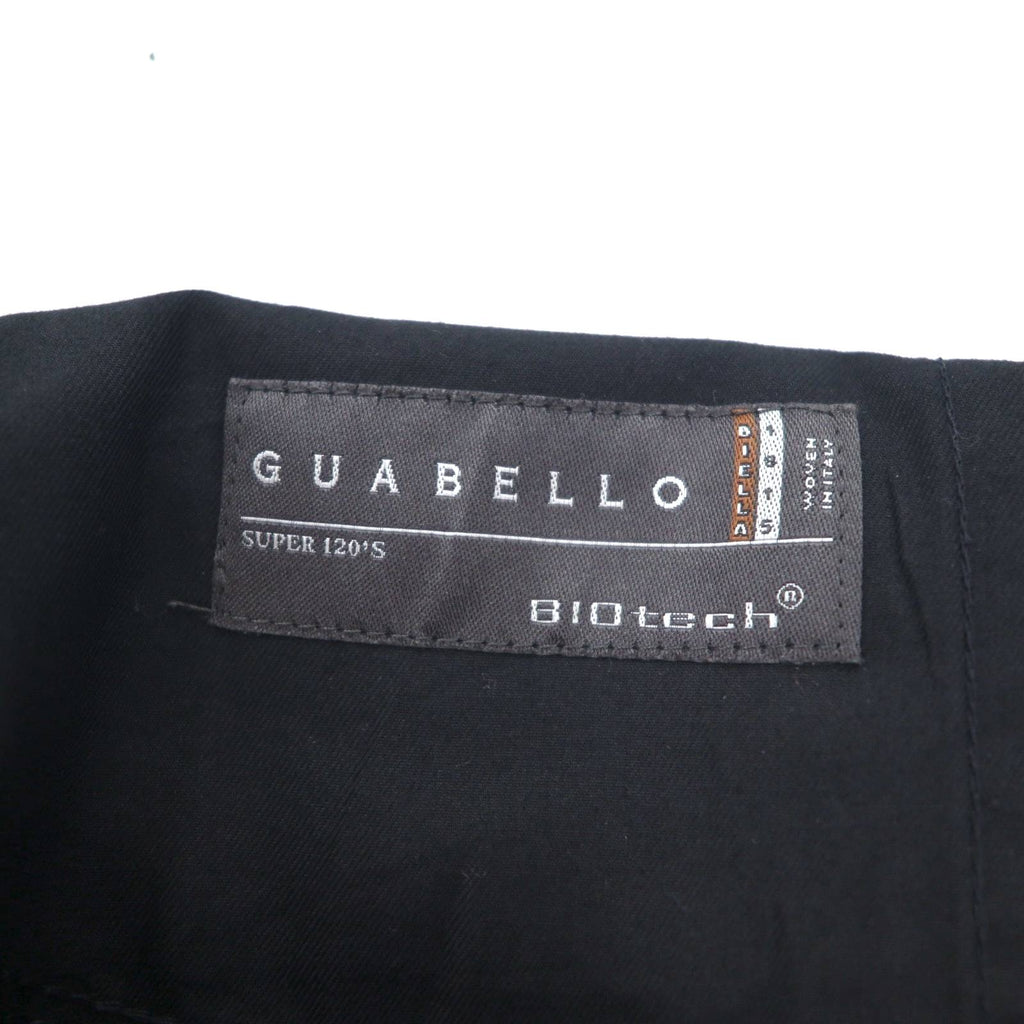 HUGO BOSS イタリア製 SUPER 120's ワイド スラックスパンツ スーツ XL グレー BIO TECH バイオテック GUABELLO