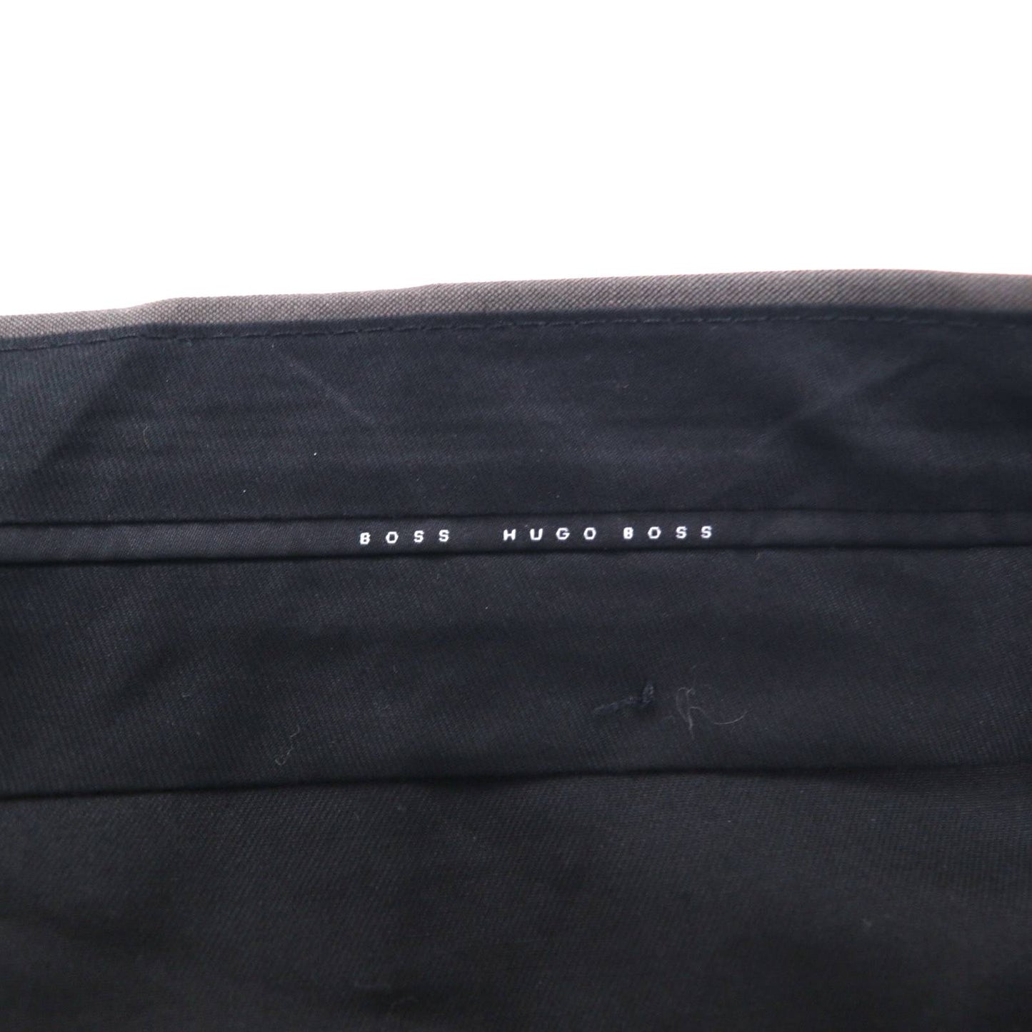 HUGO BOSS イタリア製 SUPER 120's ワイド スラックスパンツ スーツ XL グレー BIO TECH バイオテック GUABELLO