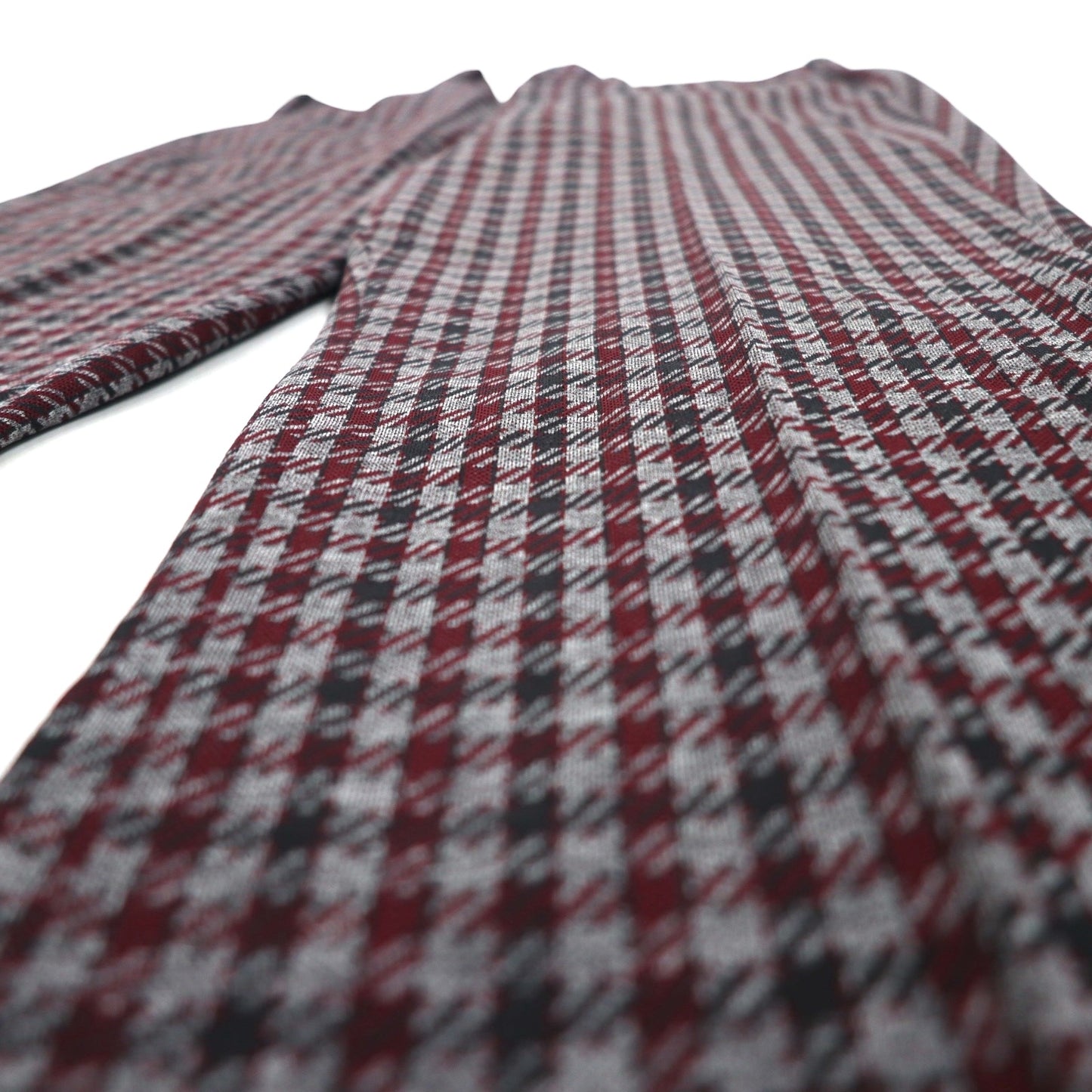 Sears 70年代 KINGS ROAD ブーツカット スラックスパンツ L グレー グレンチェック 千鳥格子 PERMA-PREST SCOVILLジップ