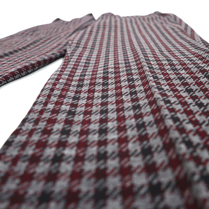 Sears 70年代 KINGS ROAD ブーツカット スラックスパンツ L グレー グレンチェック 千鳥格子 PERMA-PREST SCOVILLジップ