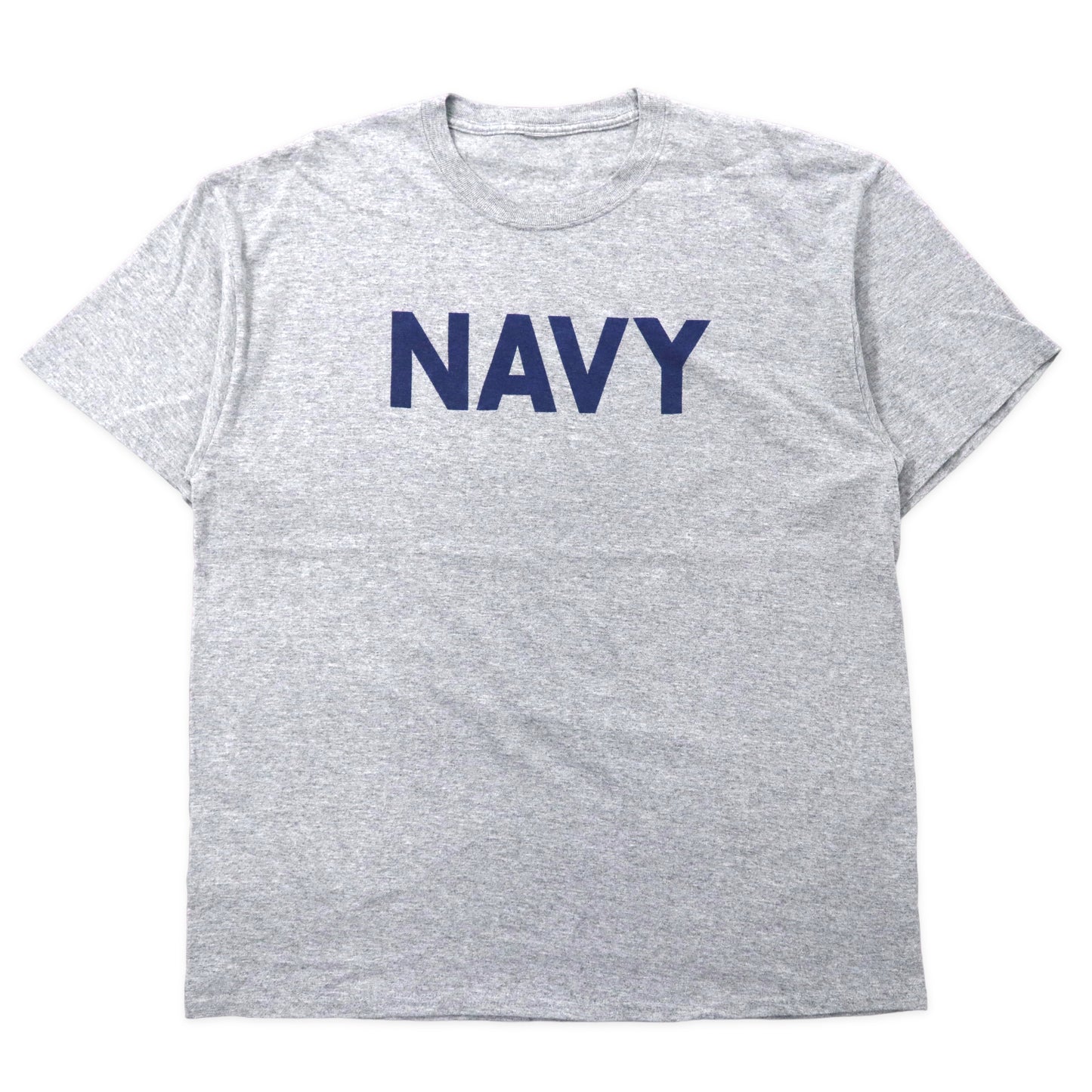 US NAVY Tシャツ XL グレー コットン ミリタリーフィジカル トレーニング ビッグサイズ
