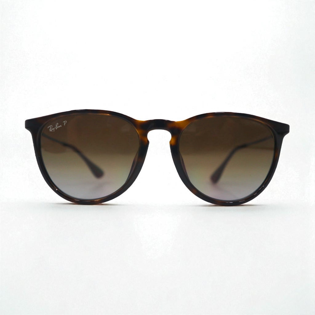 Ray-Ban ERIKA CLASSIC Polarized Wellington Sunglasses, Brown, RB4171-F, 710/TS, 54-18, 3-Piece Set, Made in Italy