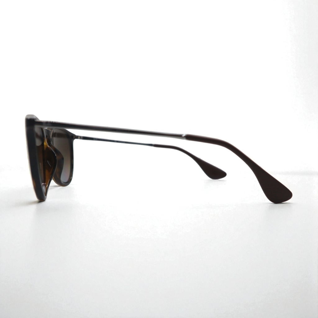 Ray-Ban ERIKA CLASSIC Polarized Wellington Sunglasses, Brown, RB4171-F, 710/TS, 54-18, 3-Piece Set, Made in Italy