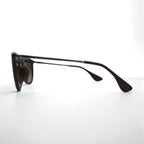 Ray-Ban ERIKA CLASSIC Polarized Wellington Sunglasses, Brown, RB4171-F, 710/TS, 54-18, 3-Piece Set, Made in Italy