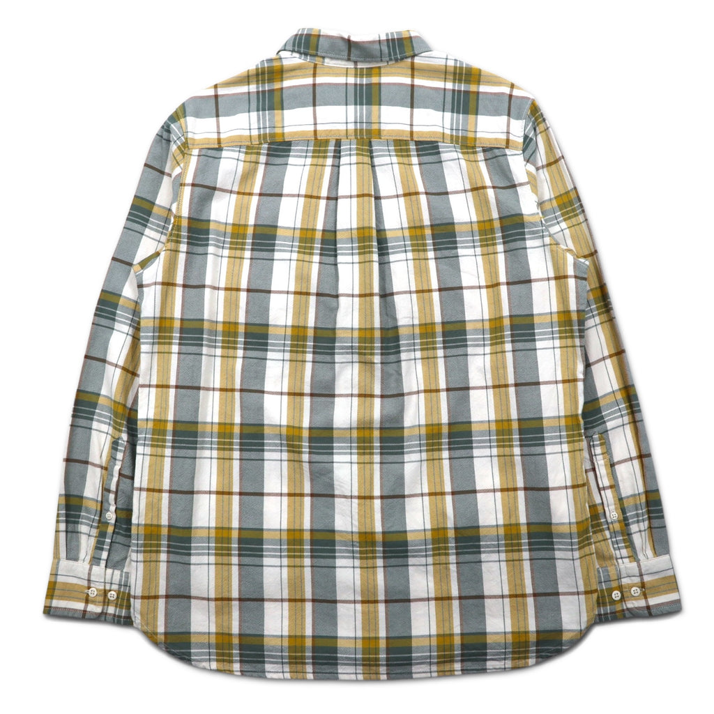 THE NORTH FACE Check Shirt L Green White Cotton US Standard Hayden Pass 2.0 Shirt NF0A55U8