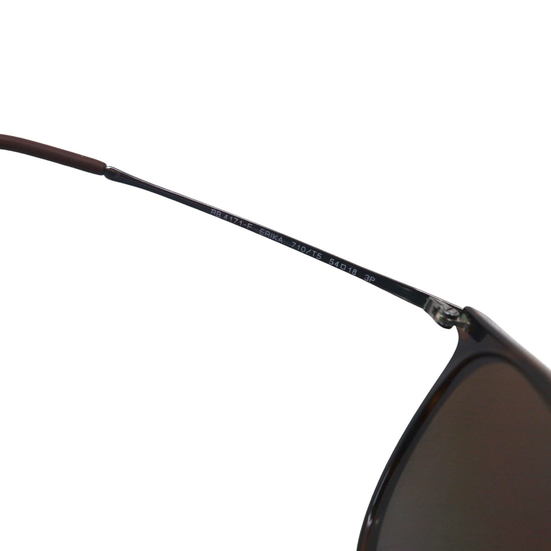 Ray-Ban ERIKA CLASSIC Polarized Wellington Sunglasses, Brown, RB4171-F, 710/TS, 54-18, 3-Piece Set, Made in Italy