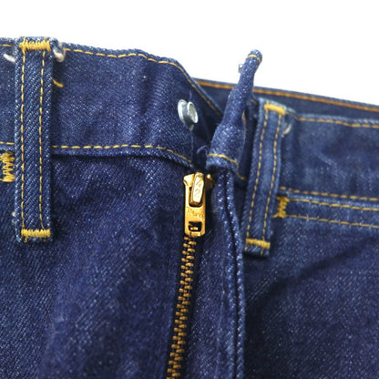 Lee 70年代 USA製 ハイウエスト センタープレス デニムパンツ S インディゴ ブルー 42TALON ユニオンチケット 303-1949