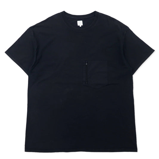 THE COMMON TEMPO ビッグサイズ ポケット Tシャツ L ブラック コットン