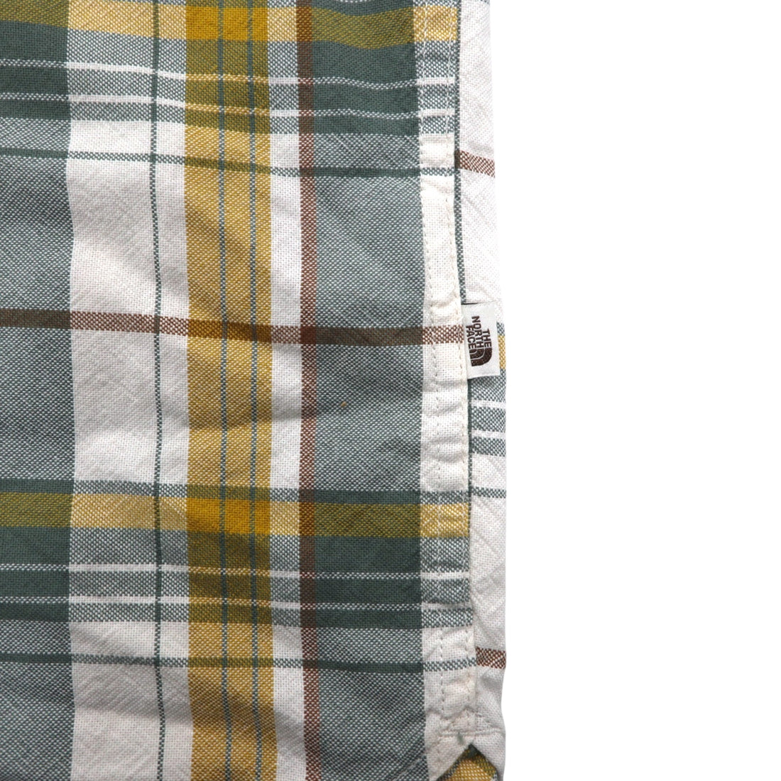 THE NORTH FACE Check Shirt L Green White Cotton US Standard Hayden Pass 2.0 Shirt NF0A55U8