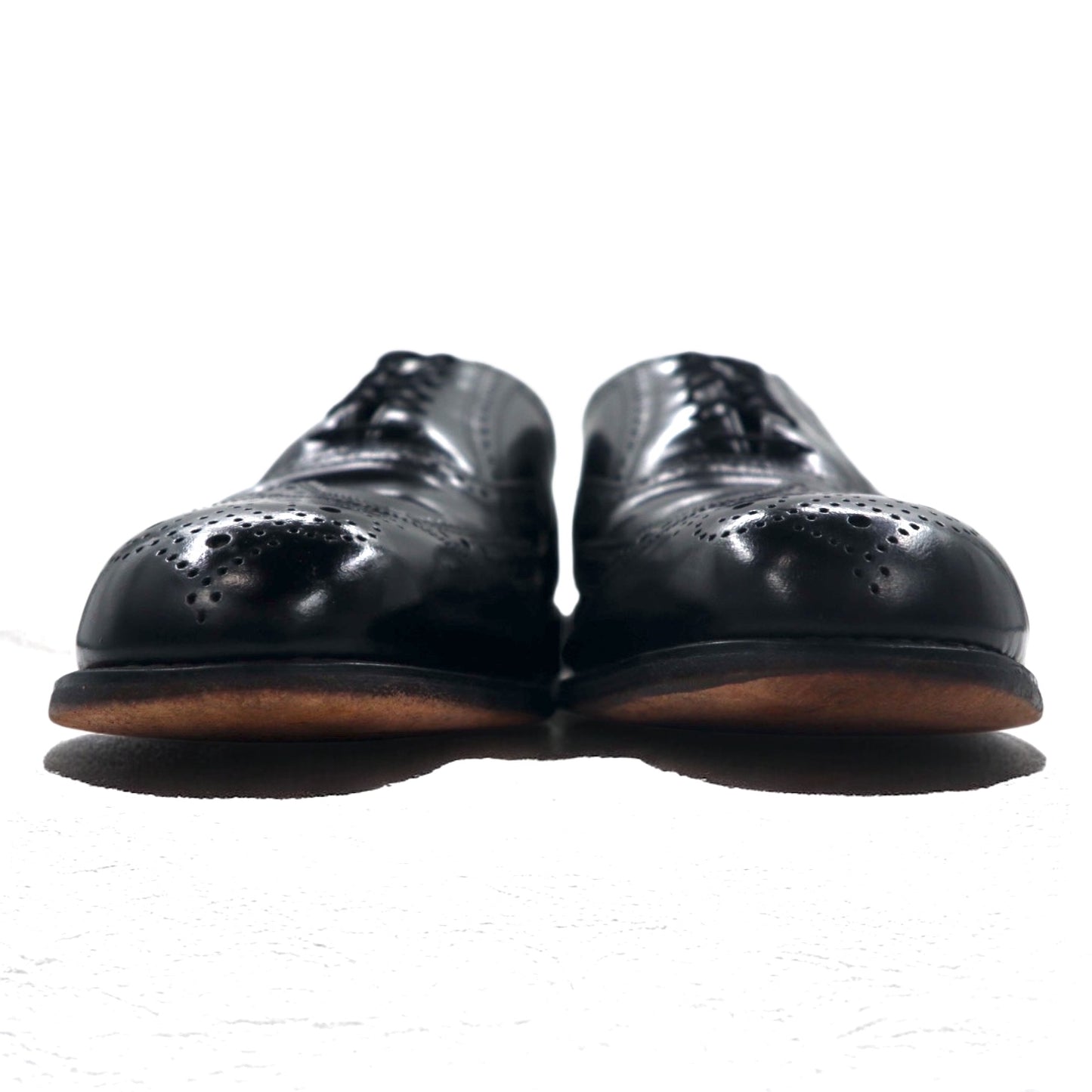 FLS FLORSHEIM ウイングチップ フルブローグ ドレスシューズ 28.5cm ブラック レザー メダリオン 70018