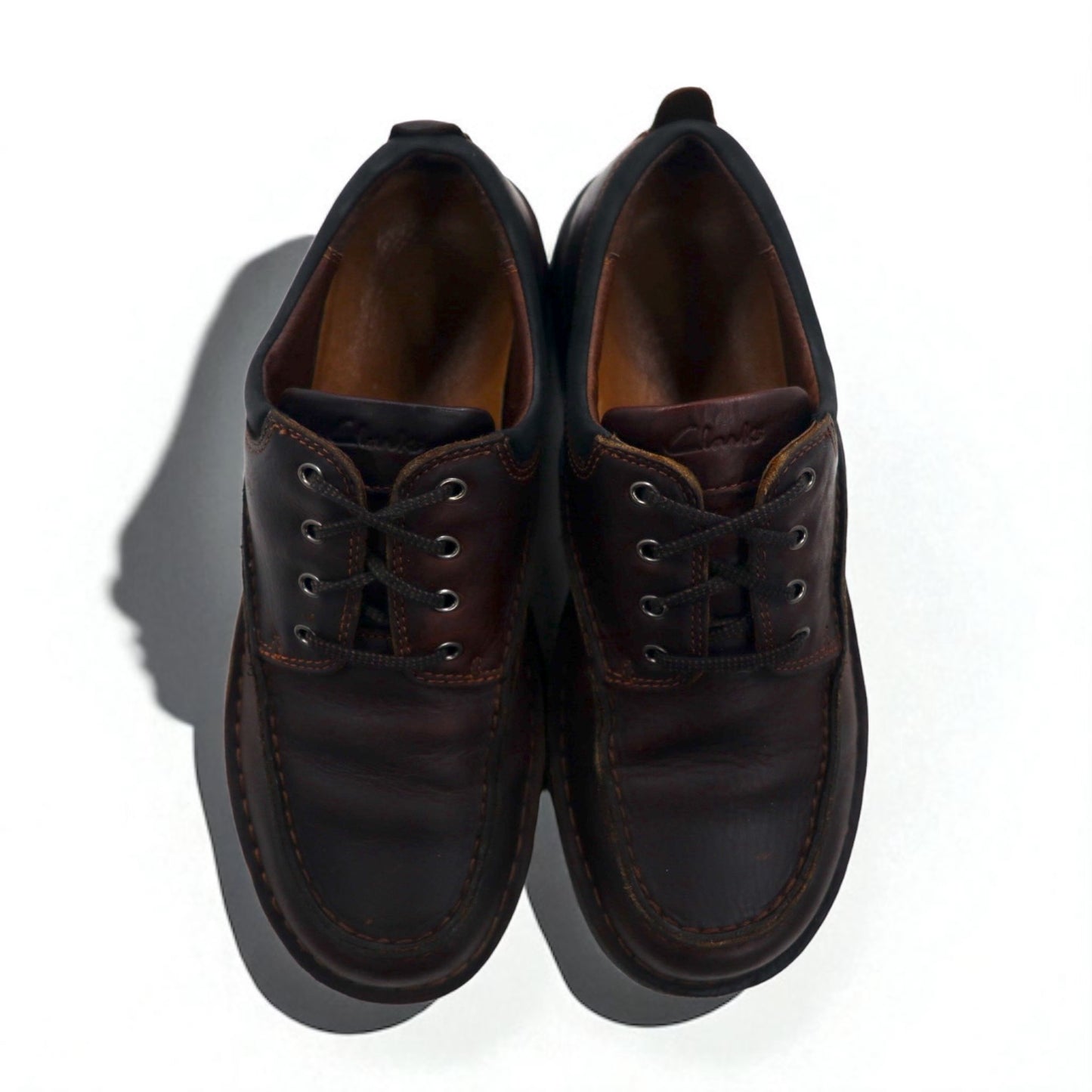 Clarks モックトゥ コンフォートシューズ 28cm ブラウン レザー 37312