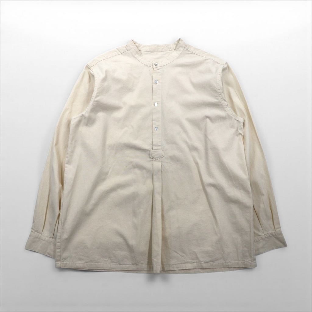 Bulgaria 50s Grandpa Shirt 50年代 レプリカ ブルガリア軍 スリーピングシャツ グランパシャツ XL 生成り 未使用品