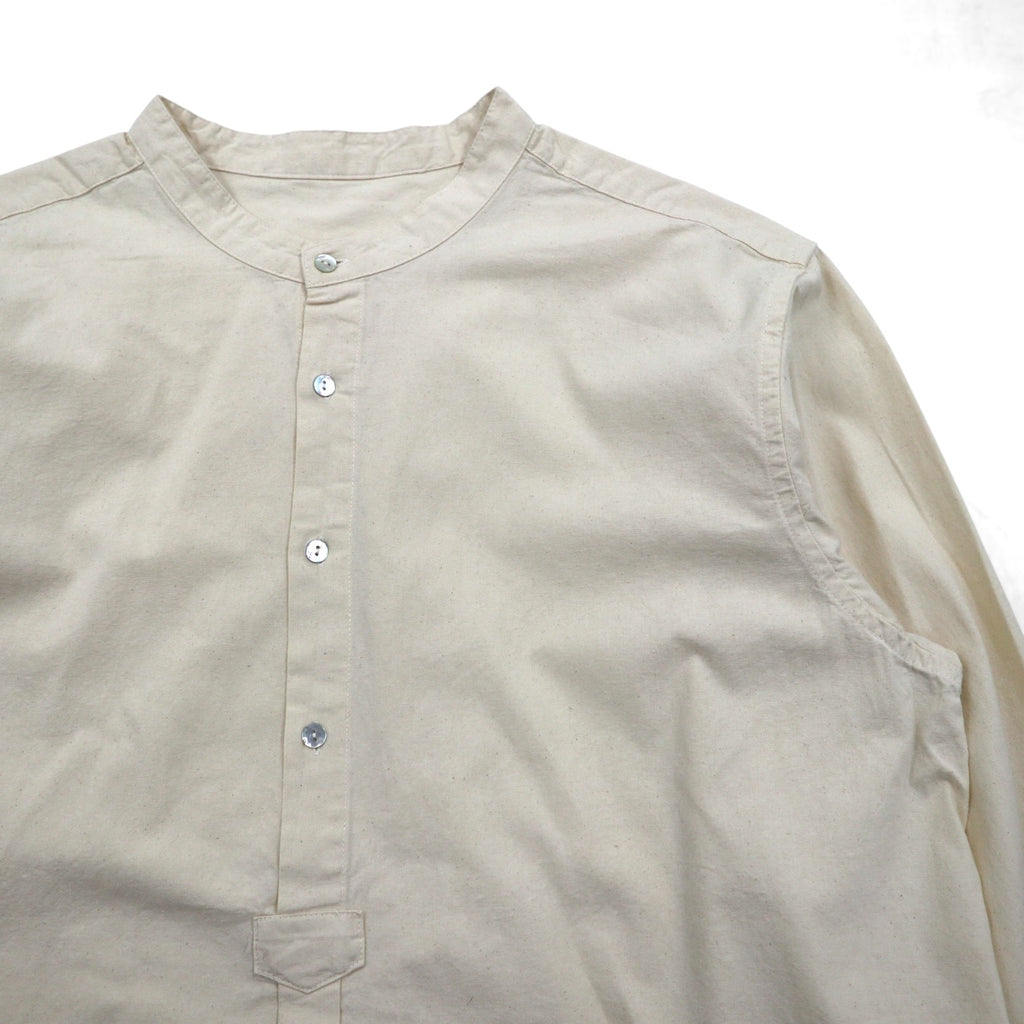 Bulgaria 50s Grandpa Shirt 50年代 レプリカ ブルガリア軍 スリーピングシャツ グランパシャツ XL 生成り 未使用品