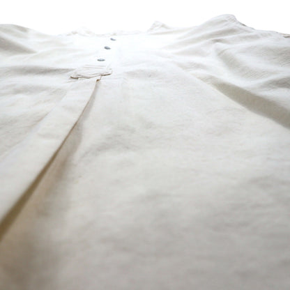 Bulgaria 50s Grandpa Shirt 50年代 レプリカ ブルガリア軍 スリーピングシャツ グランパシャツ XL 生成り 未使用品