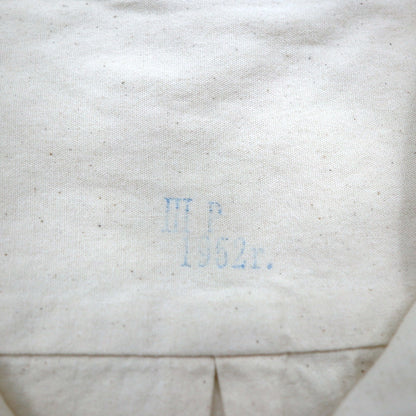 Bulgaria 50s Grandpa Shirt 50年代 レプリカ ブルガリア軍 スリーピングシャツ グランパシャツ XL 生成り 未使用品